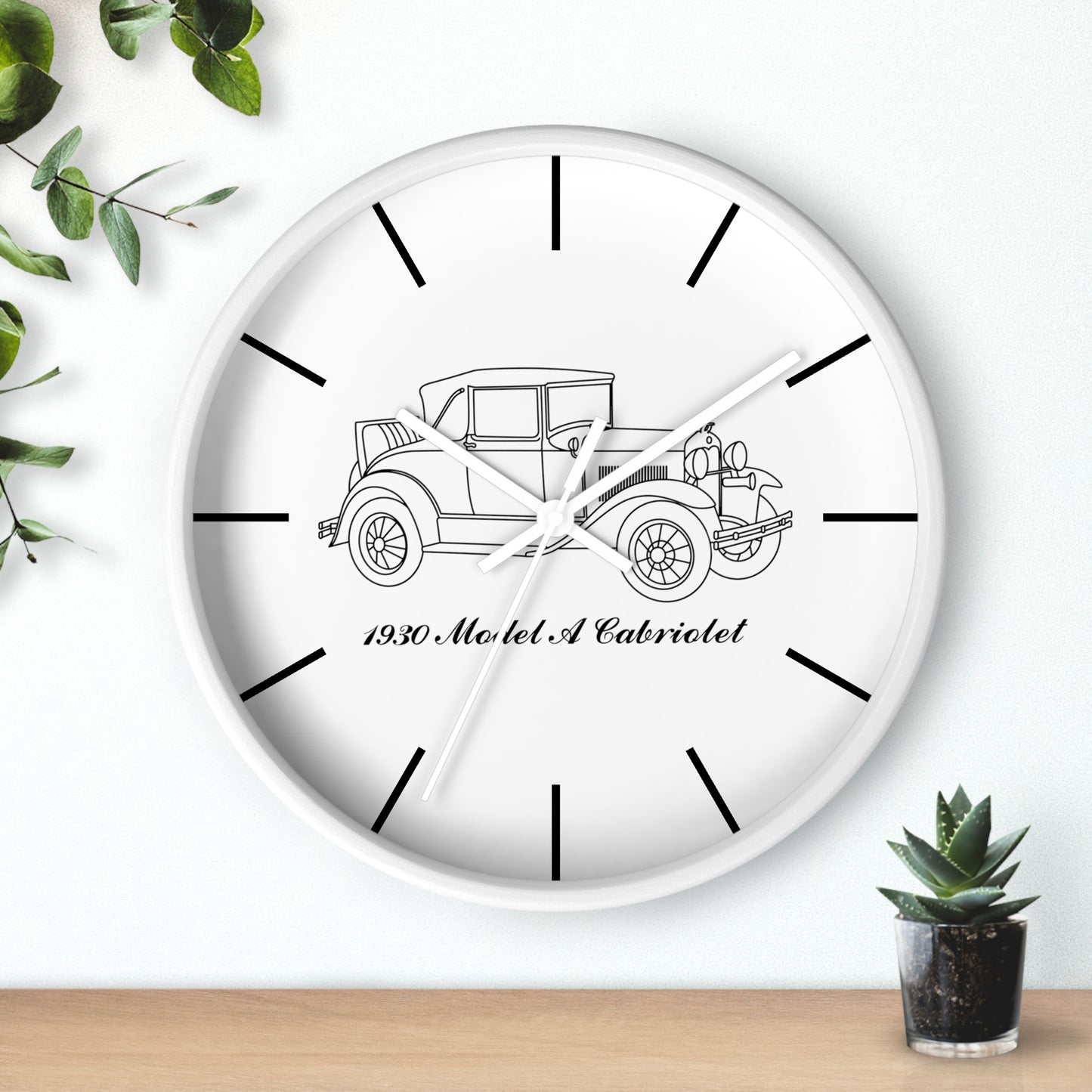 1930 Cabriolet Wall Clock