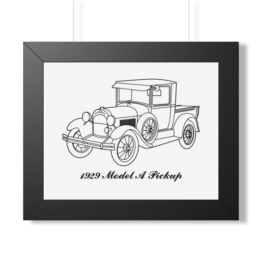 1929 Pickup Framed Drawing