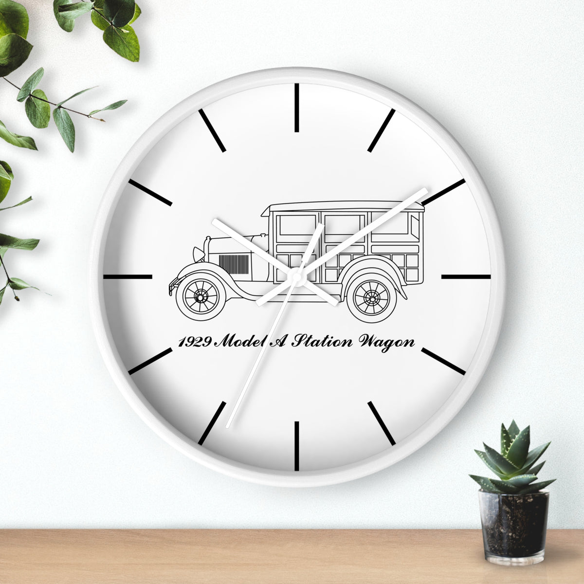 1929 Station Wagon Wall Clock