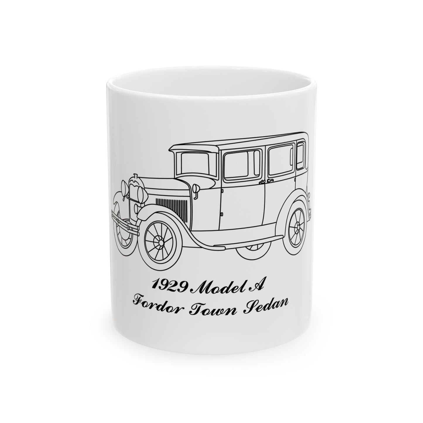 1929 Fordor Town Sedan White Mug