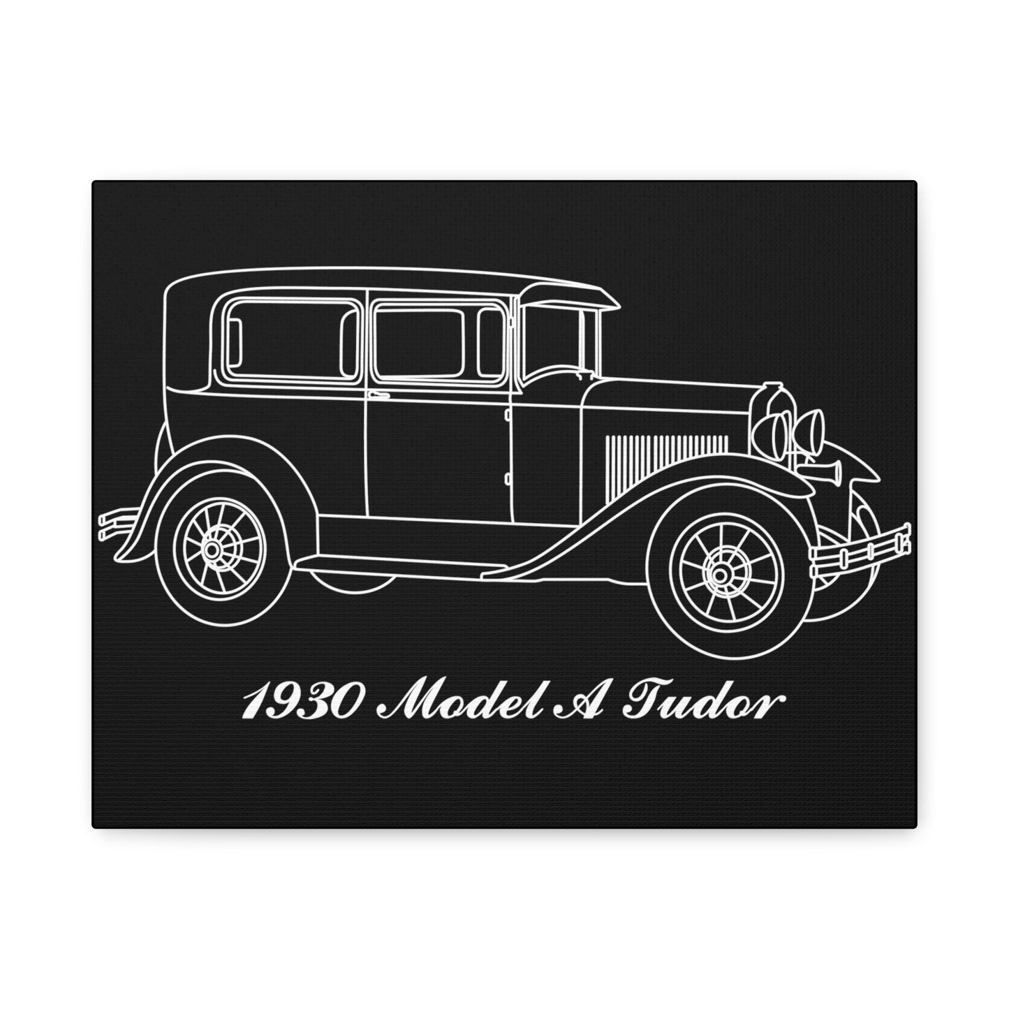 1930 Tudor Black Canvas Wall Art