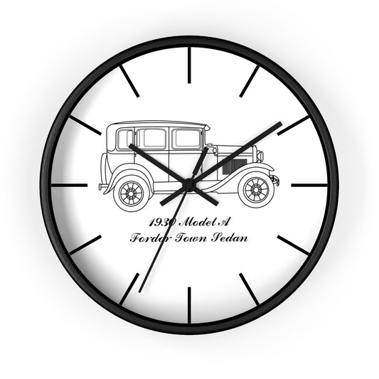 1930 Fordor Town Sedan Wall Clock