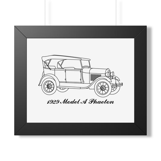 1929 Phaeton Framed Drawing