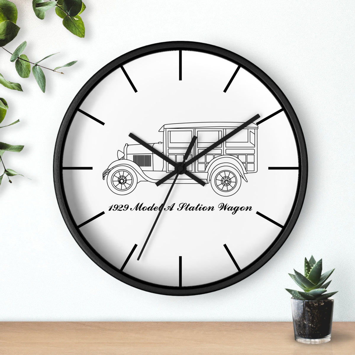 1929 Station Wagon Wall Clock