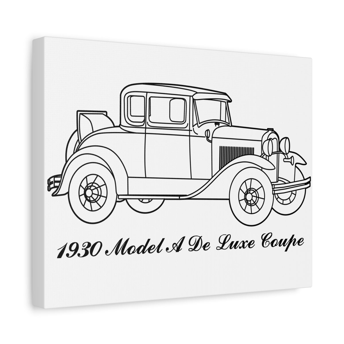 1930 De Luxe Coupe White Canvas Wall Art