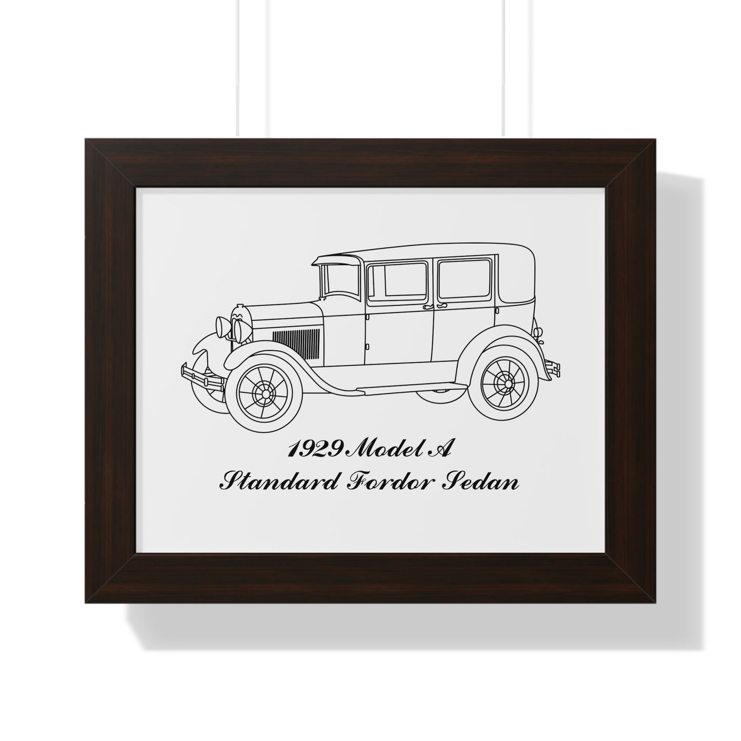 1929 Standard Fordor Sedan (2-Window) Framed Drawing