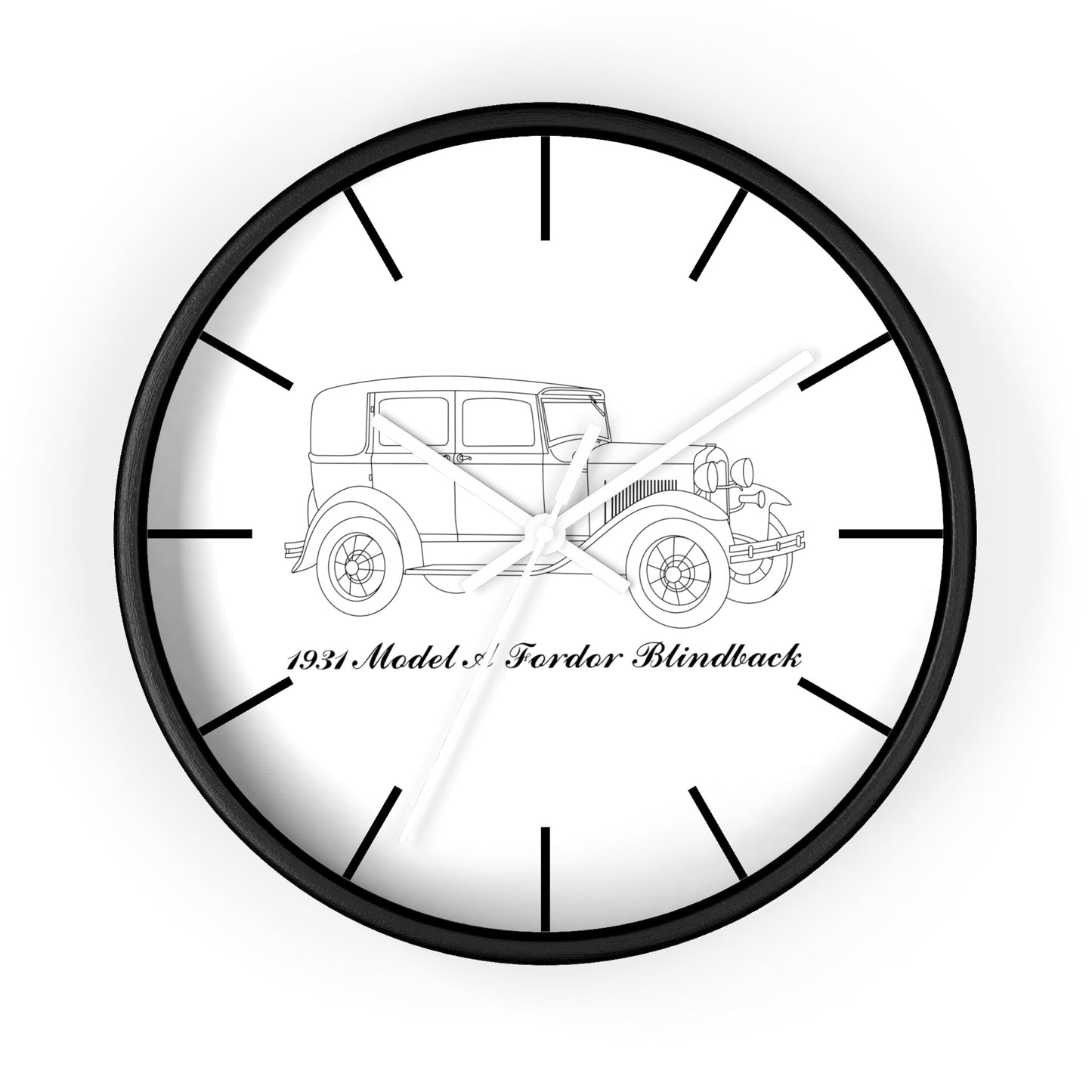 1931 Fordor Town Sedan Blindback Wall Clock