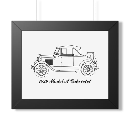 1929 Cabriolet Framed Drawing