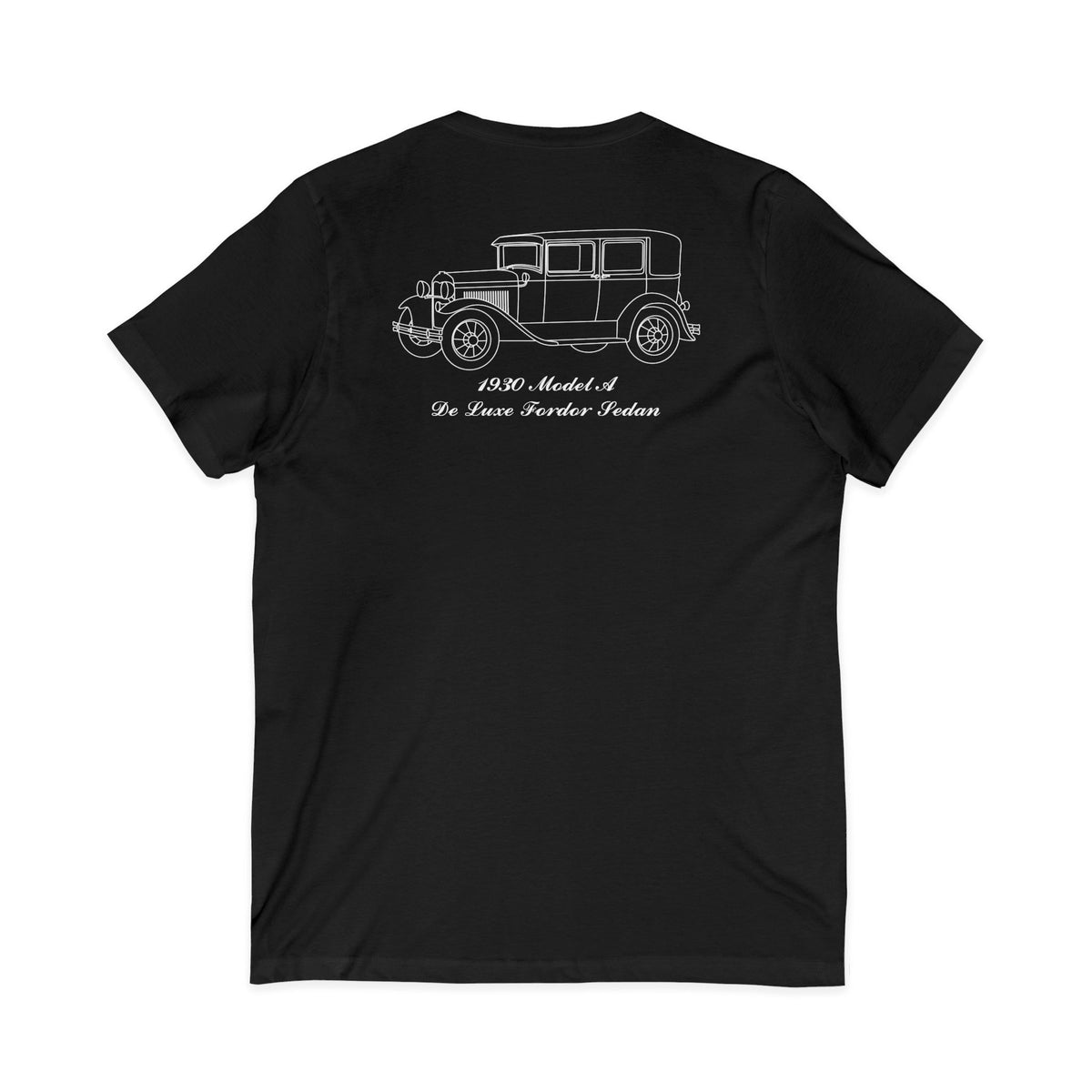 1930 De Luxe Fordor Sedan Women's V-Neck Shirt