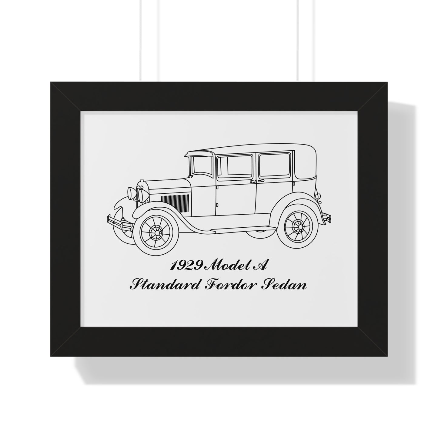 1929 Standard Fordor Sedan (2-Window) Framed Drawing