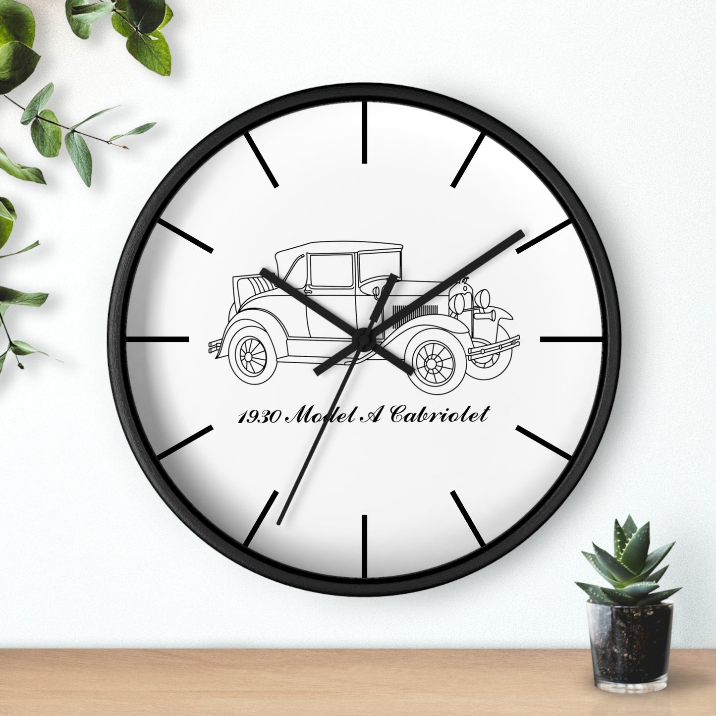 1930 Cabriolet Wall Clock