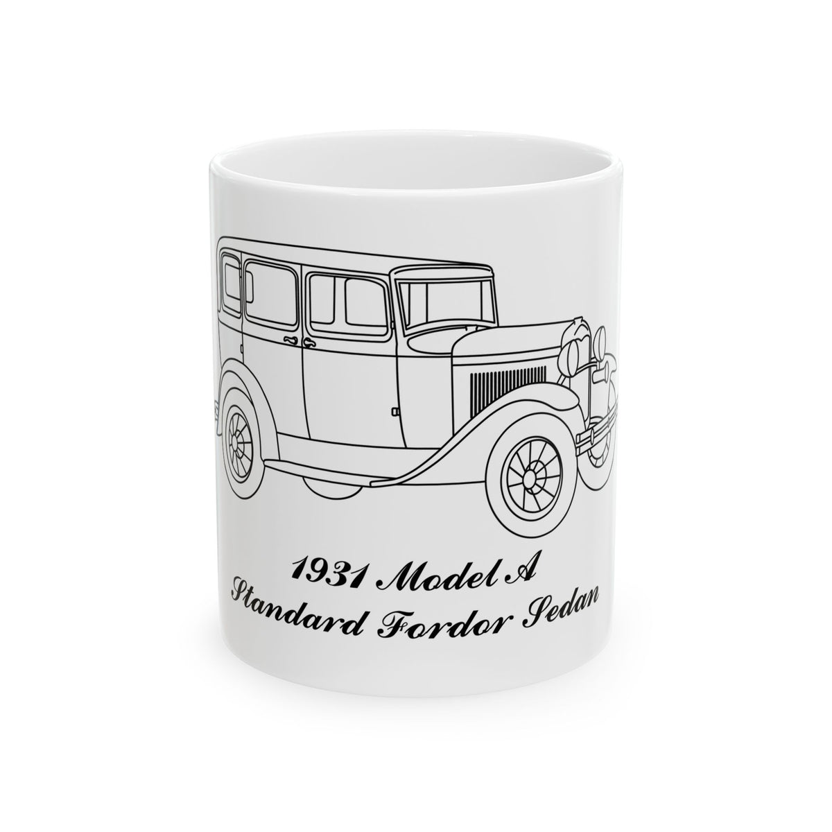 1931 Standard Fordor Sedan White Mug