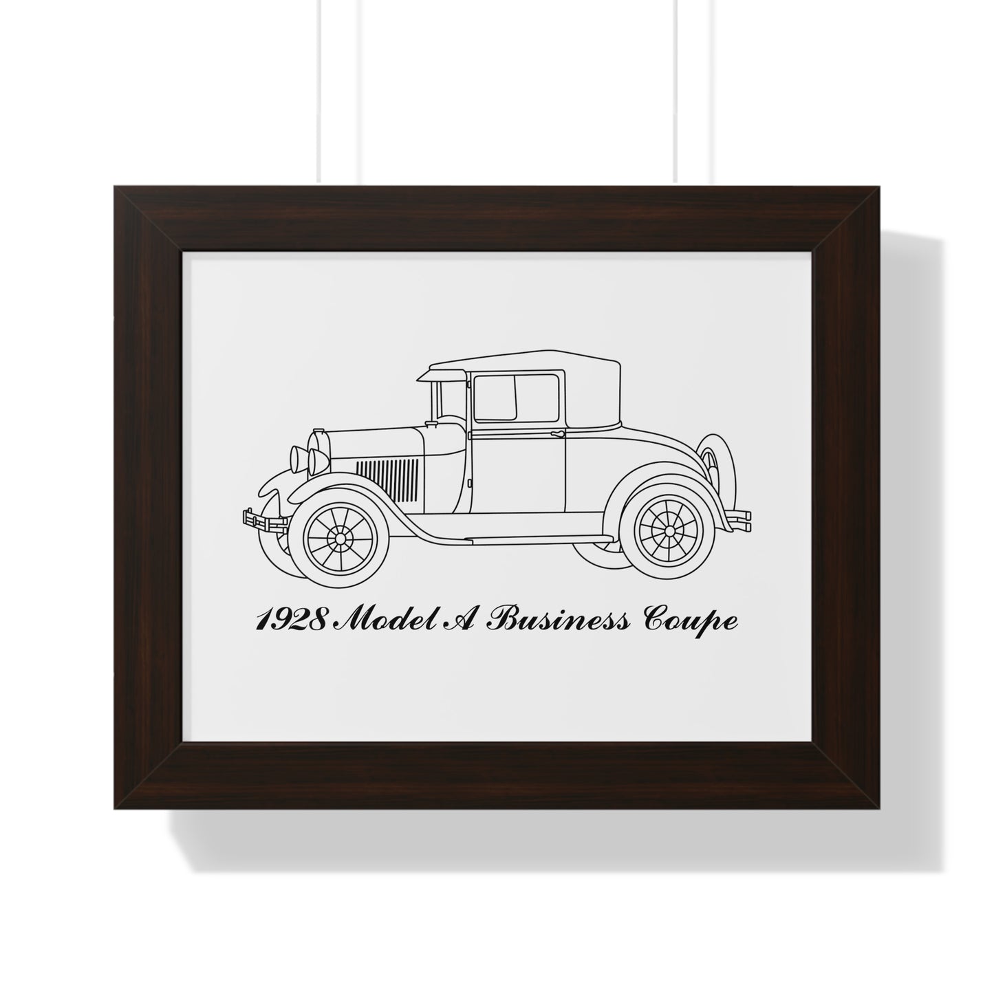 1928 Business Coupe Framed Drawing