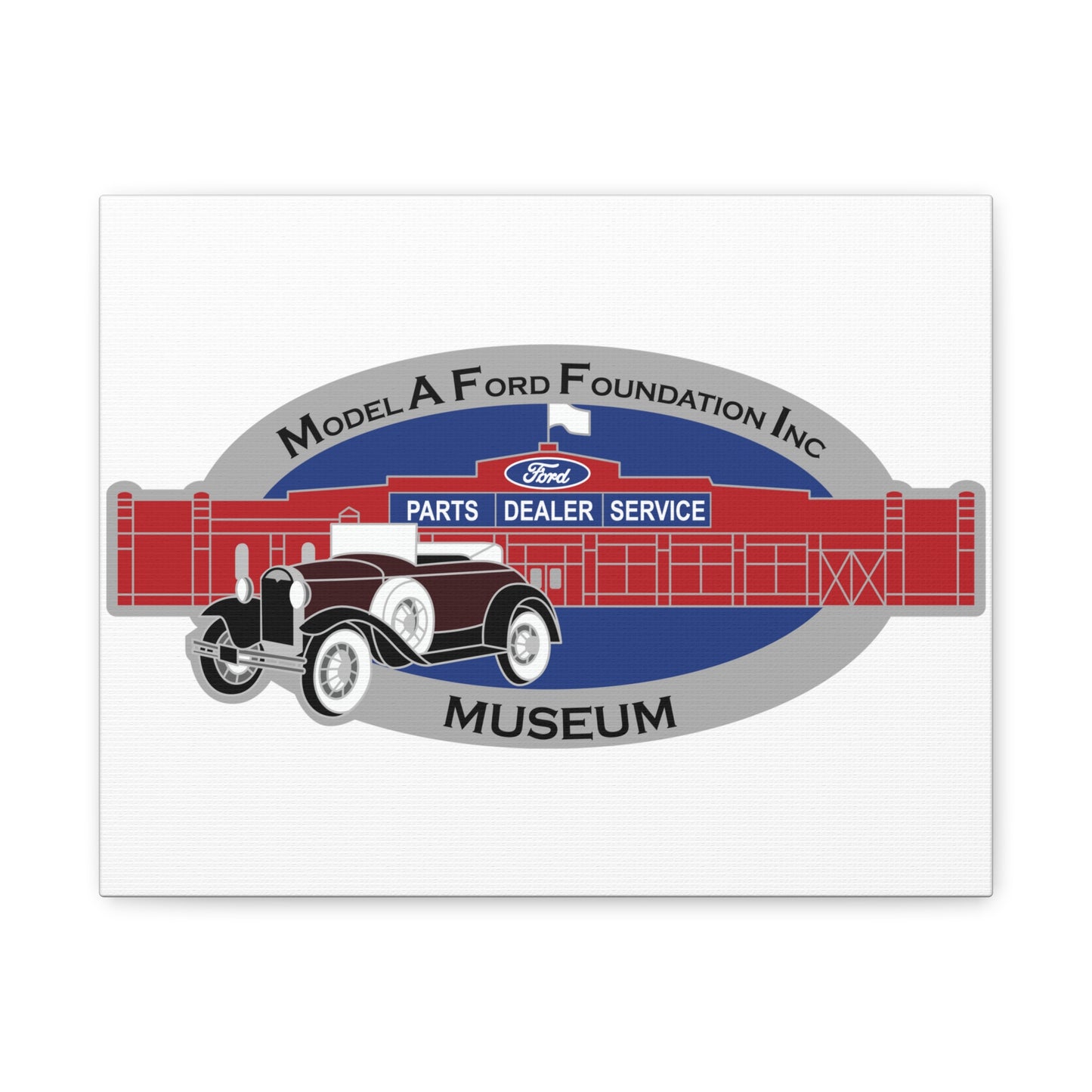 Model A Museum White Canvas Wall Art