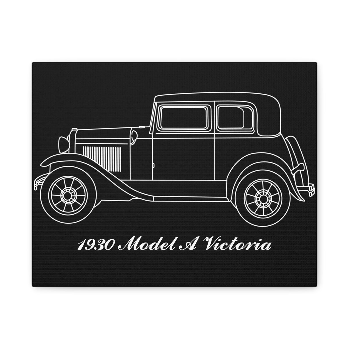 1930 Victoria Black Canvas Wall Art