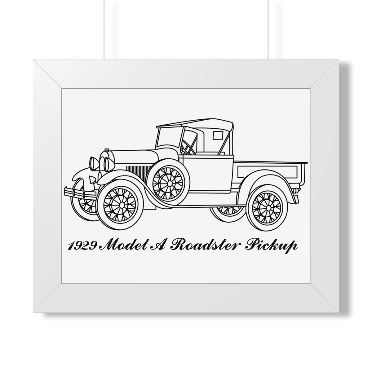 1929 Roadster Pickup Framed Drawing