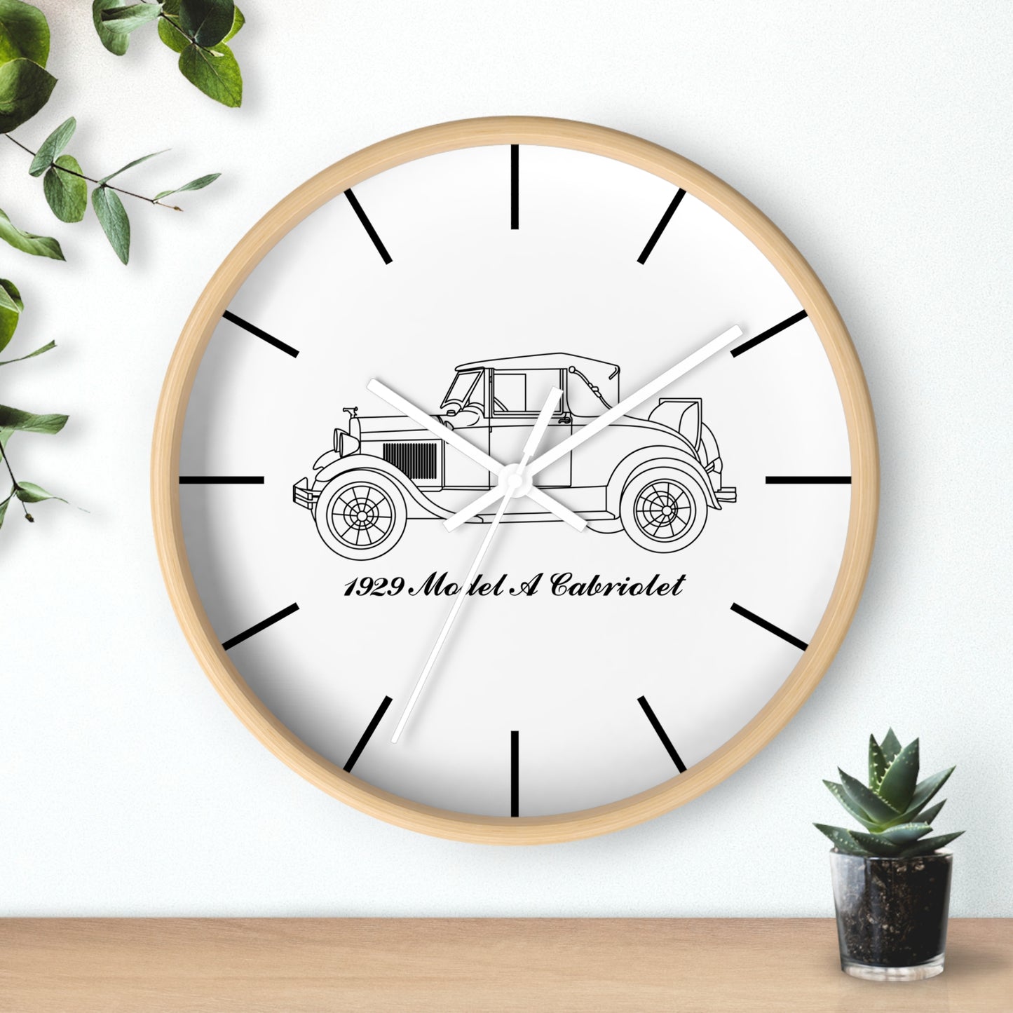 1929 Cabriolet Wall Clock