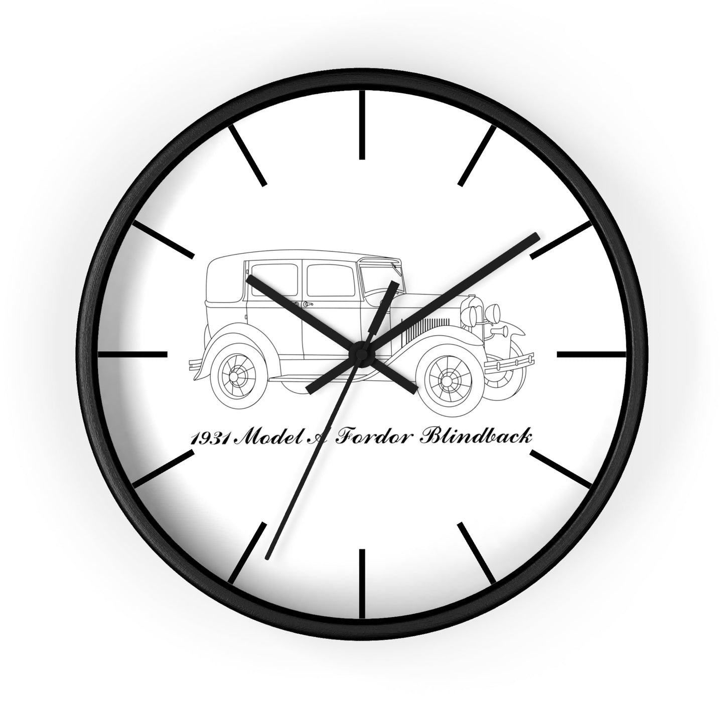 1931 Fordor Town Sedan Blindback Wall Clock