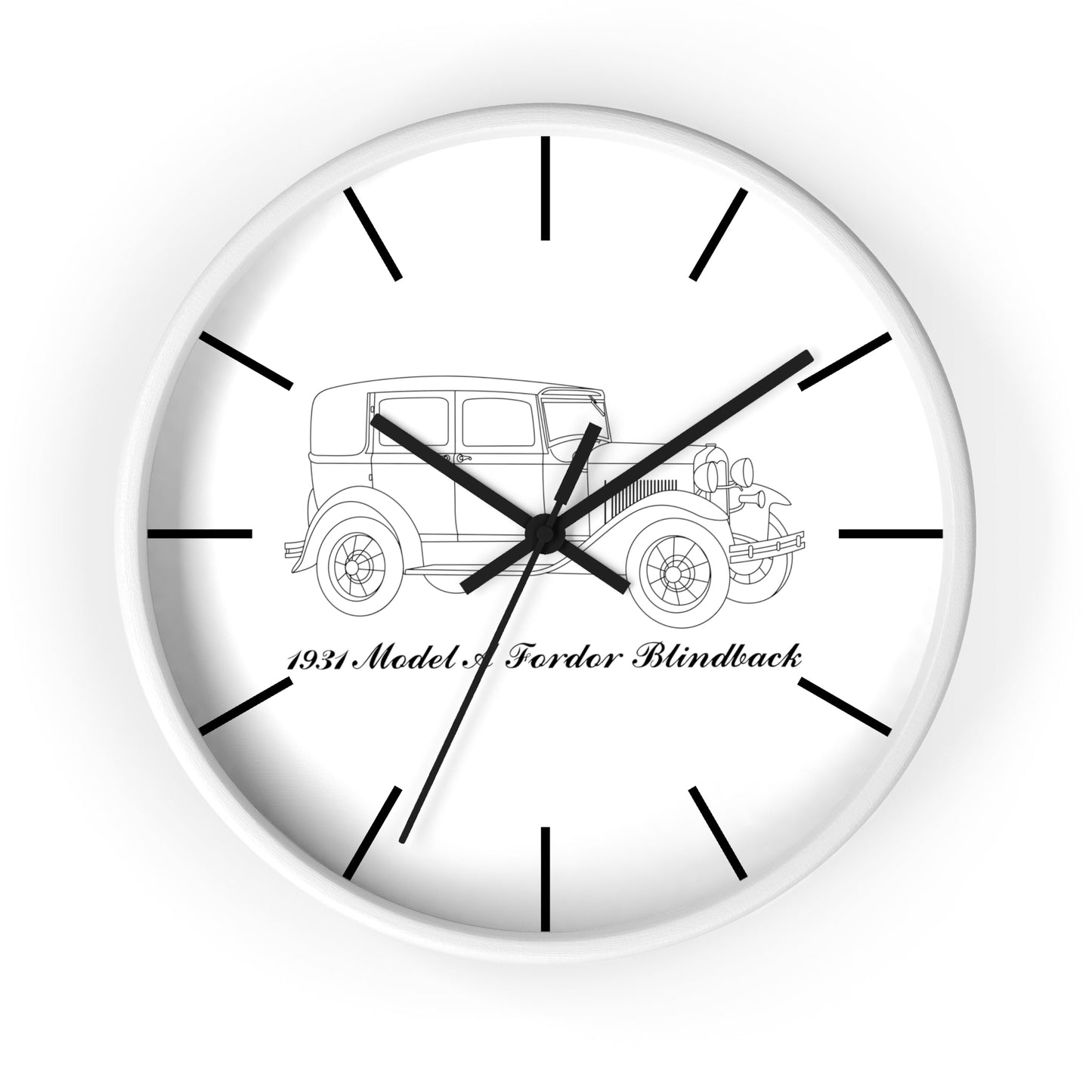 1931 Fordor Town Sedan Blindback Wall Clock