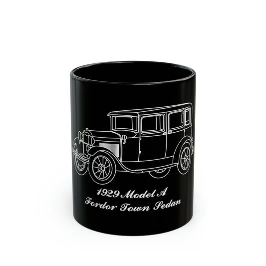 1929 Fordor Town Sedan Black Mug