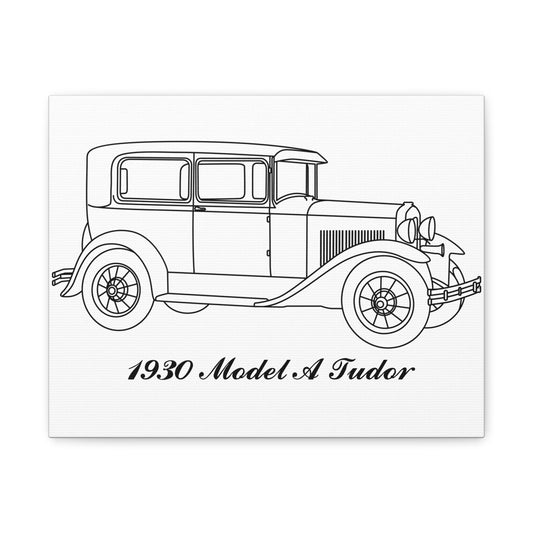 1930 Tudor White Canvas Wall Art