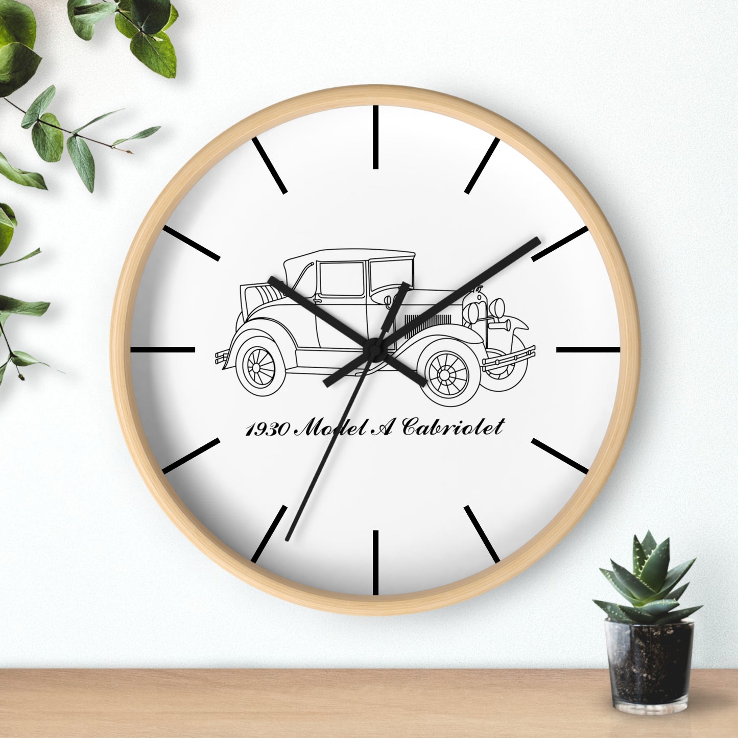 1930 Cabriolet Wall Clock