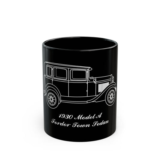 1930 Fordor Town Sedan Black Mug
