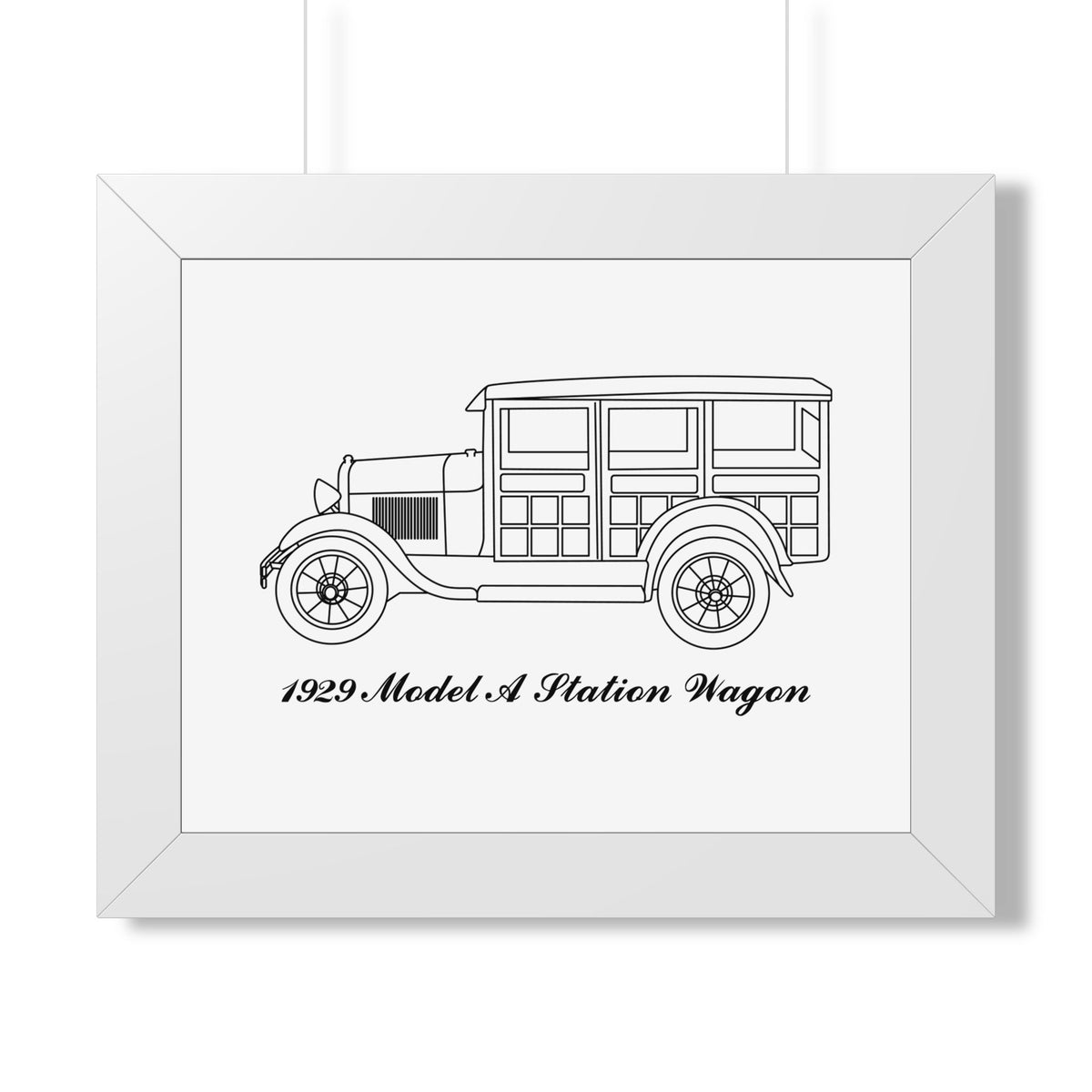1929 Station Wagon Framed Drawing