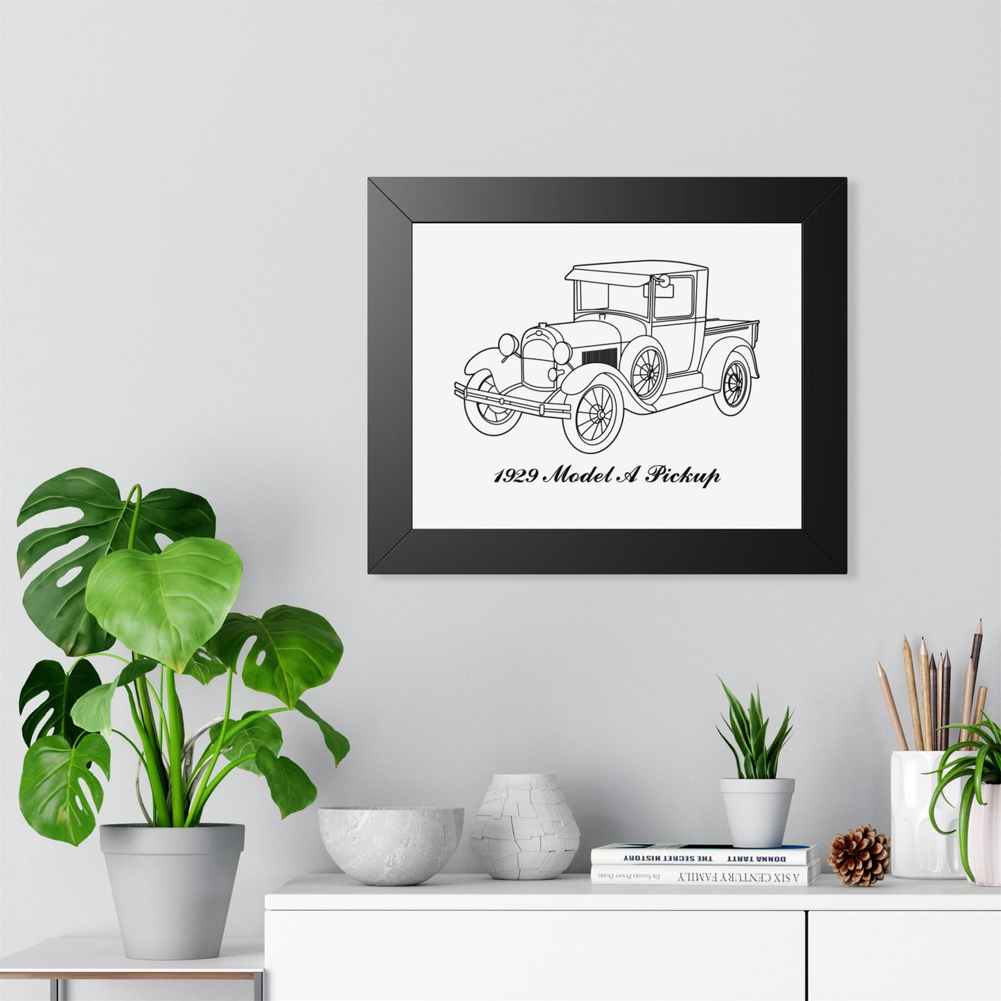 1929 Pickup Framed Drawing