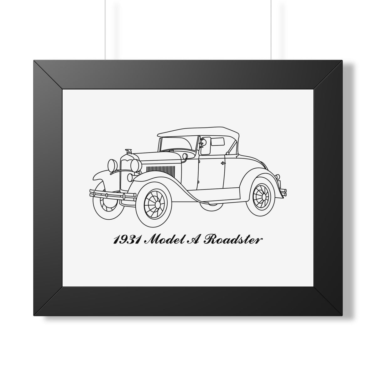 1931 Roadster Framed Drawing