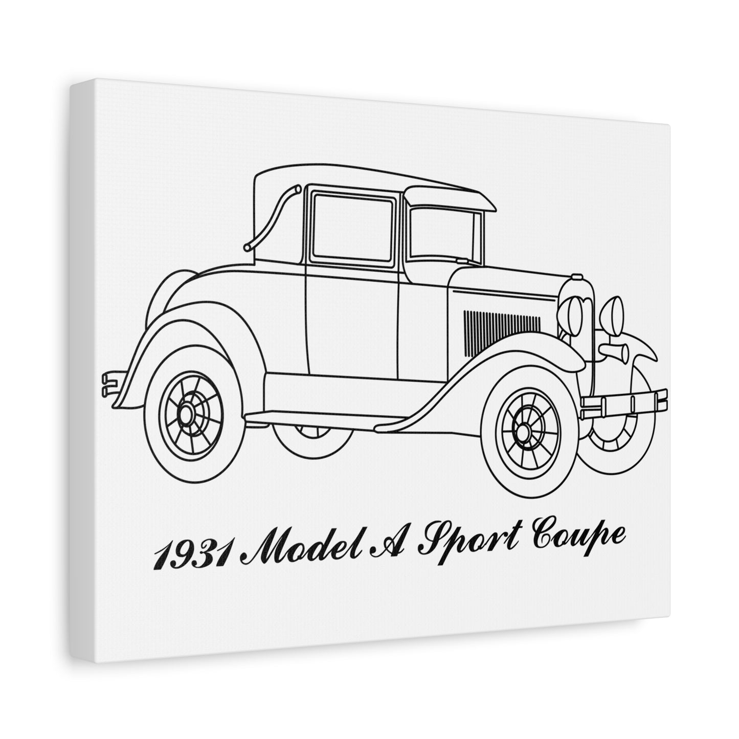 1931 Sport Coupe White Canvas Wall Art