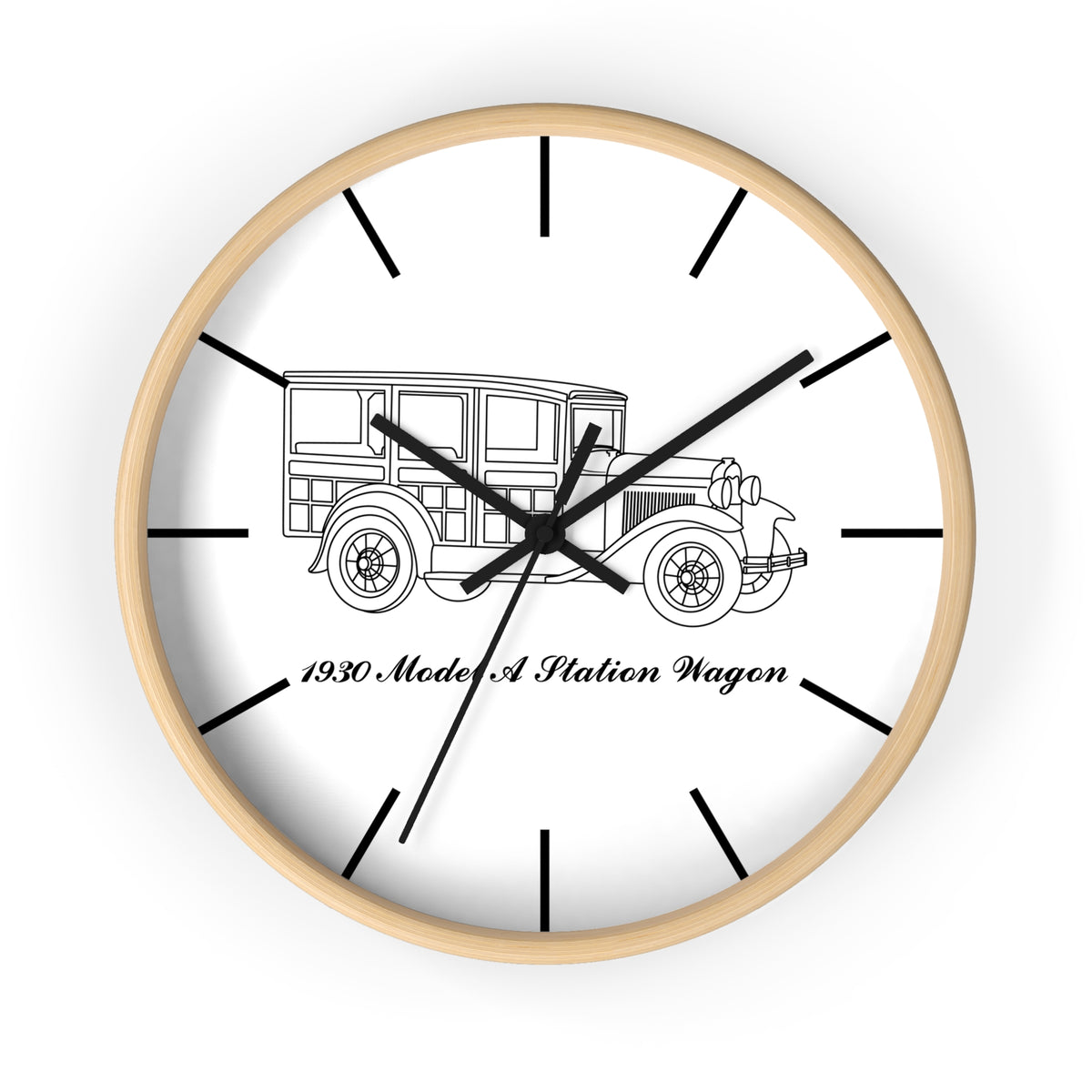 1930 Station Wagon Wall Clock