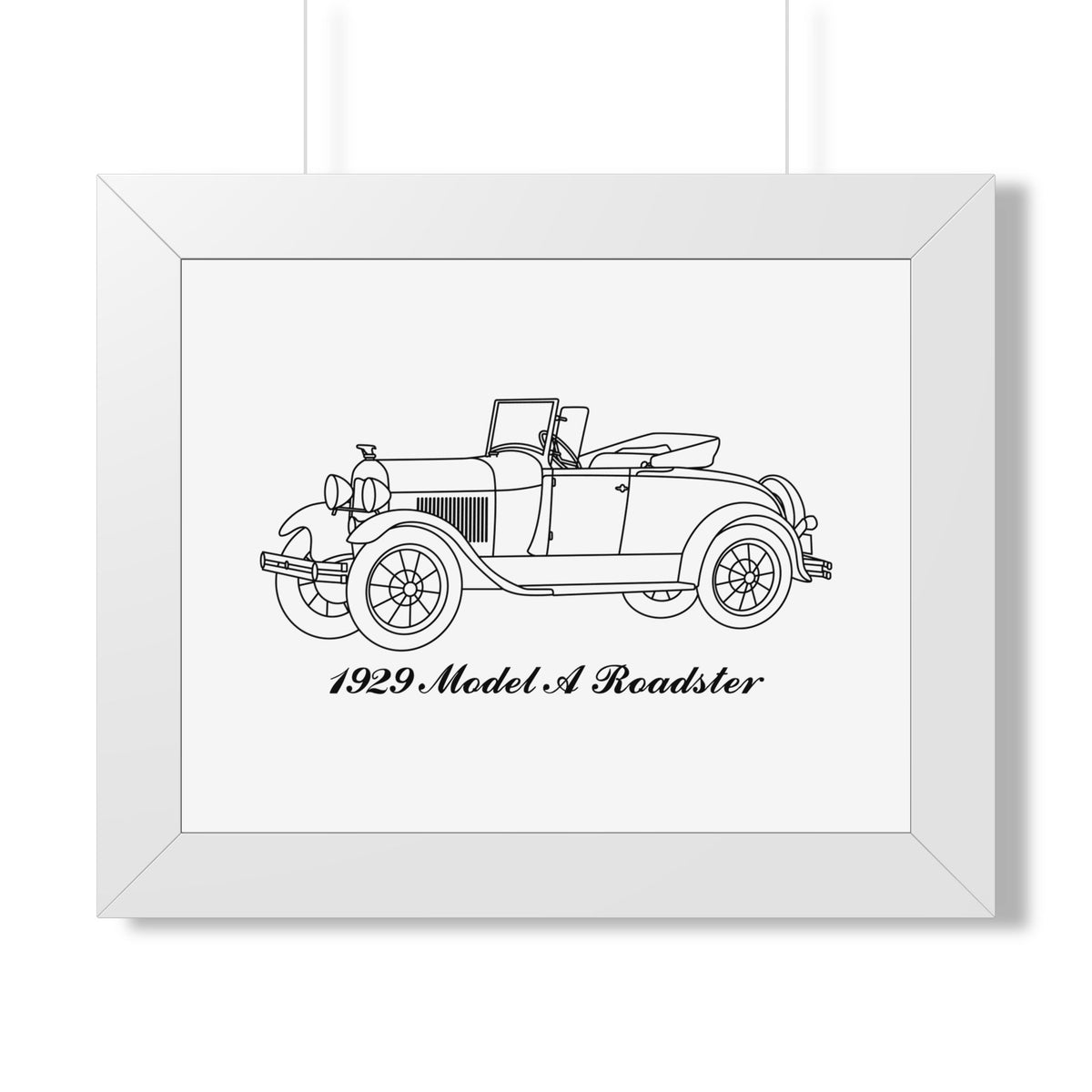 1929 Roadster Framed Drawing