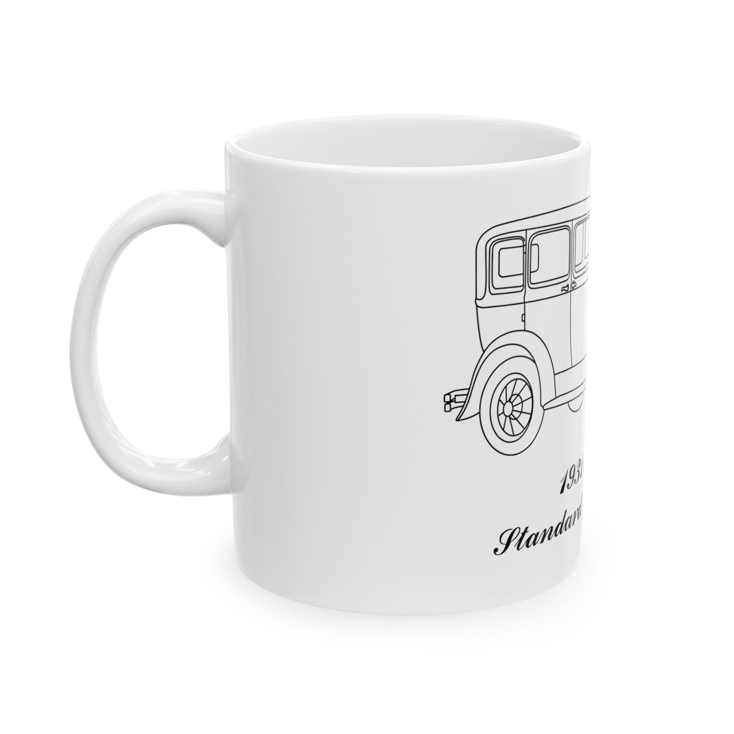 1931 Standard Fordor Sedan White Mug