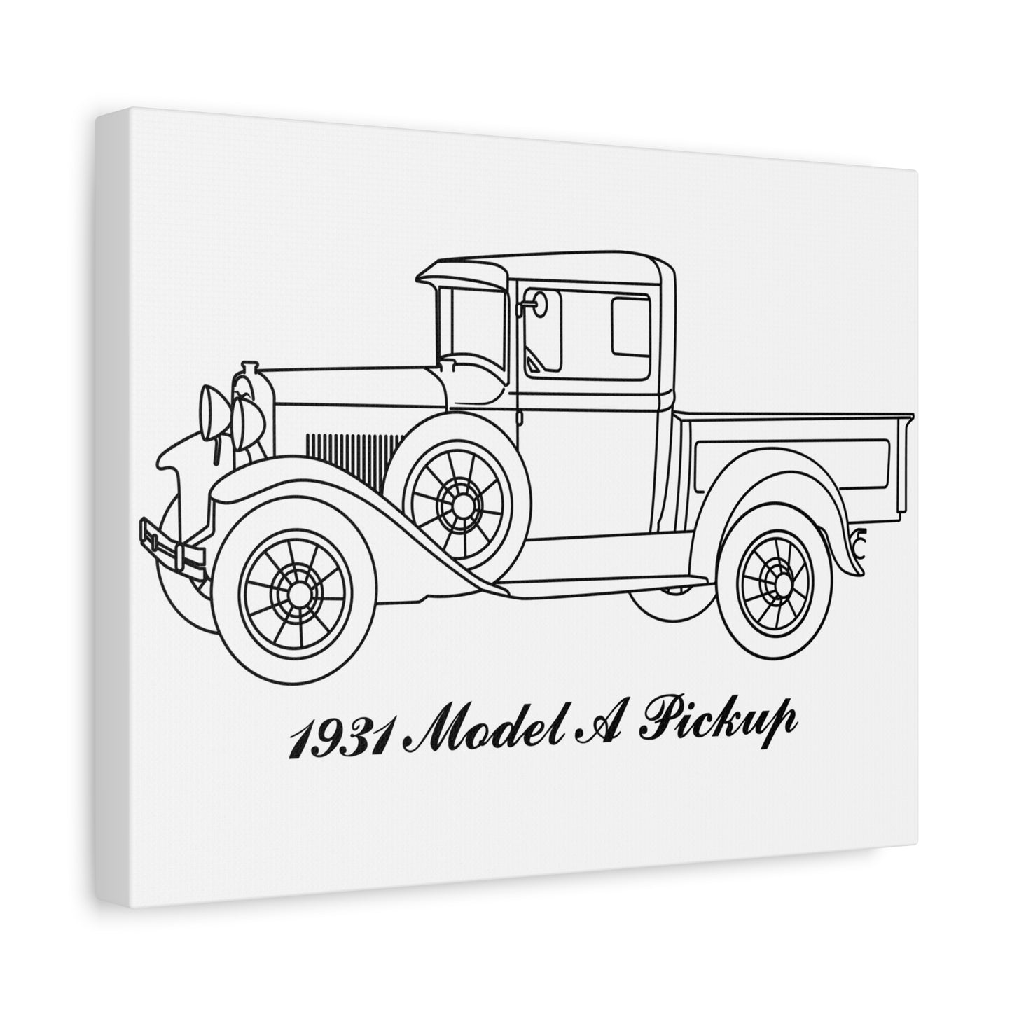 1931 Pickup White Canvas Wall Art