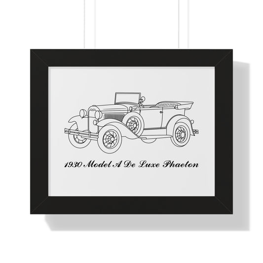 1930 De Luxe Phaeton Framed Drawing