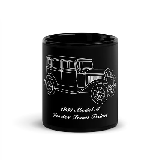 1931 Fordor Town Sedan Black Mug
