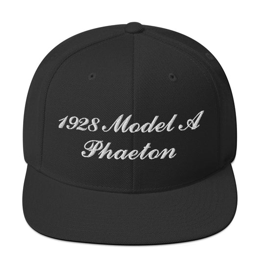 1928 Phaeton Embroidered Black Hat