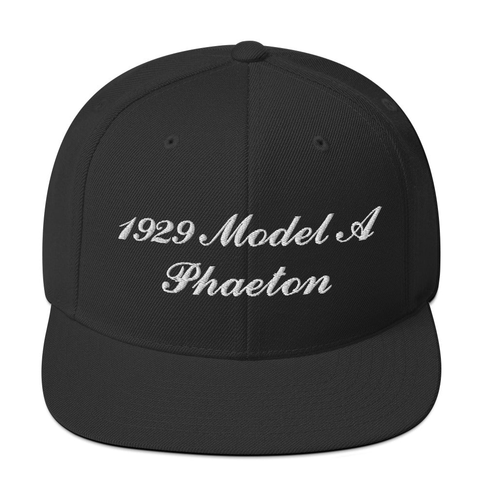 1929 Phaeton Embroidered Black Hat