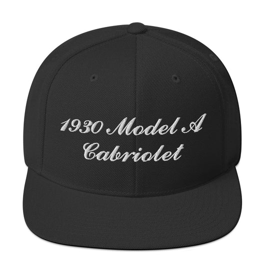1930 Cabriolet Embroidered Black Hat
