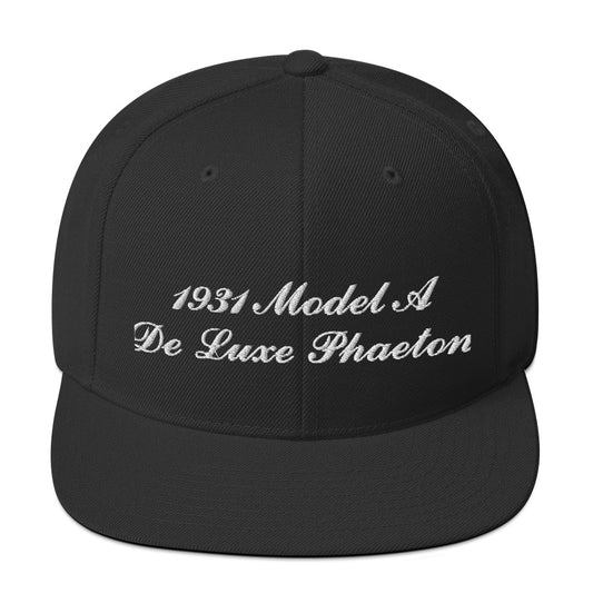 1931 De Luxe Phaeton Embroidered Black Hat