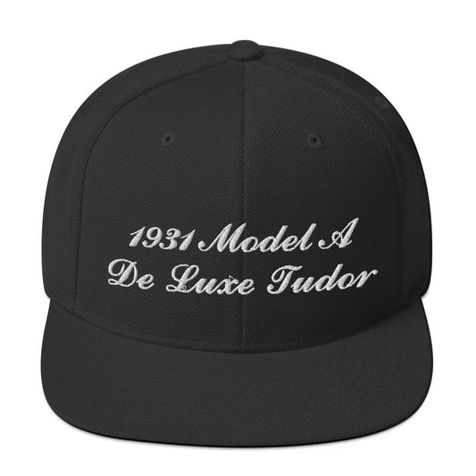 1931 De Luxe Tudor Embroidered Black Hat