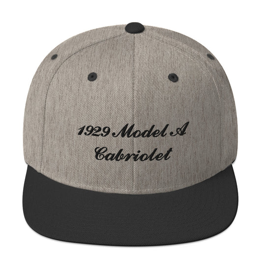 1929 Cabriolet Embroidered Gray Hat