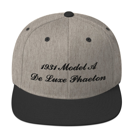 1931 De Luxe Phaeton Embroidered Gray Hat