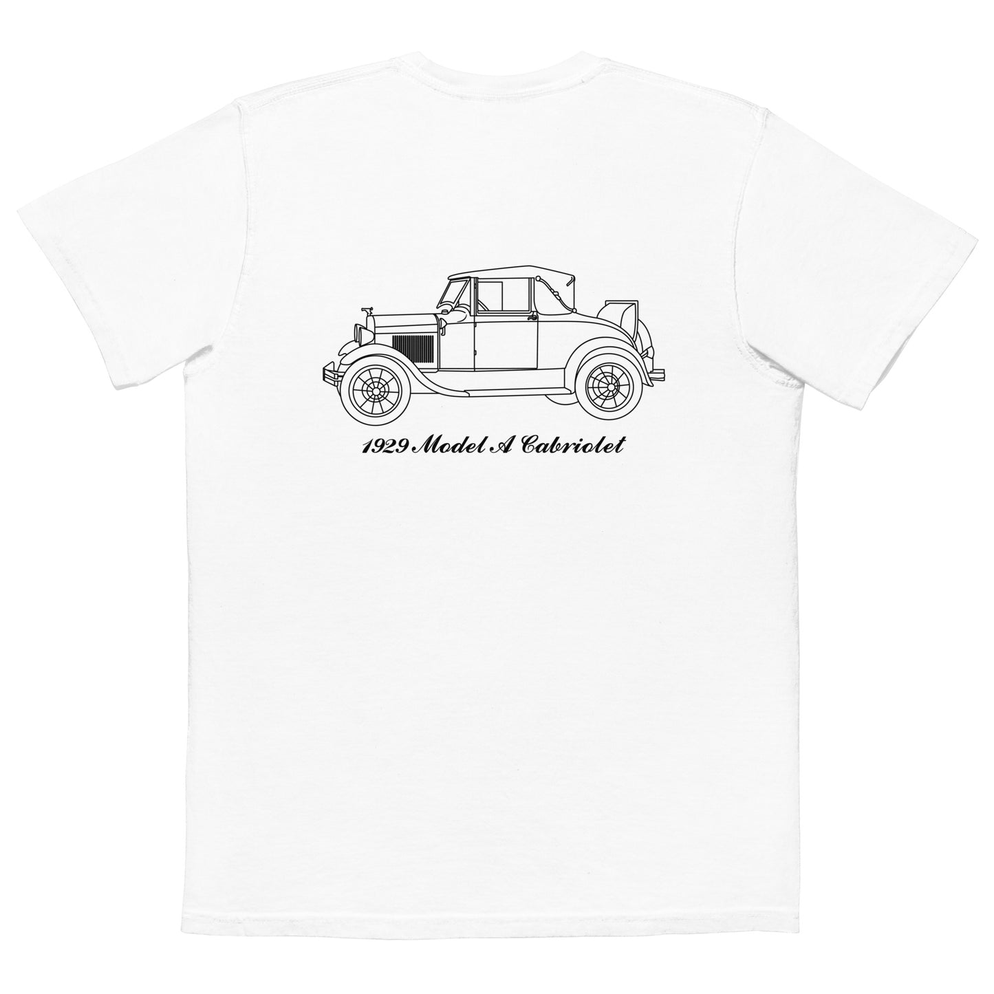 1929 Cabriolet White Pocket T-Shirt