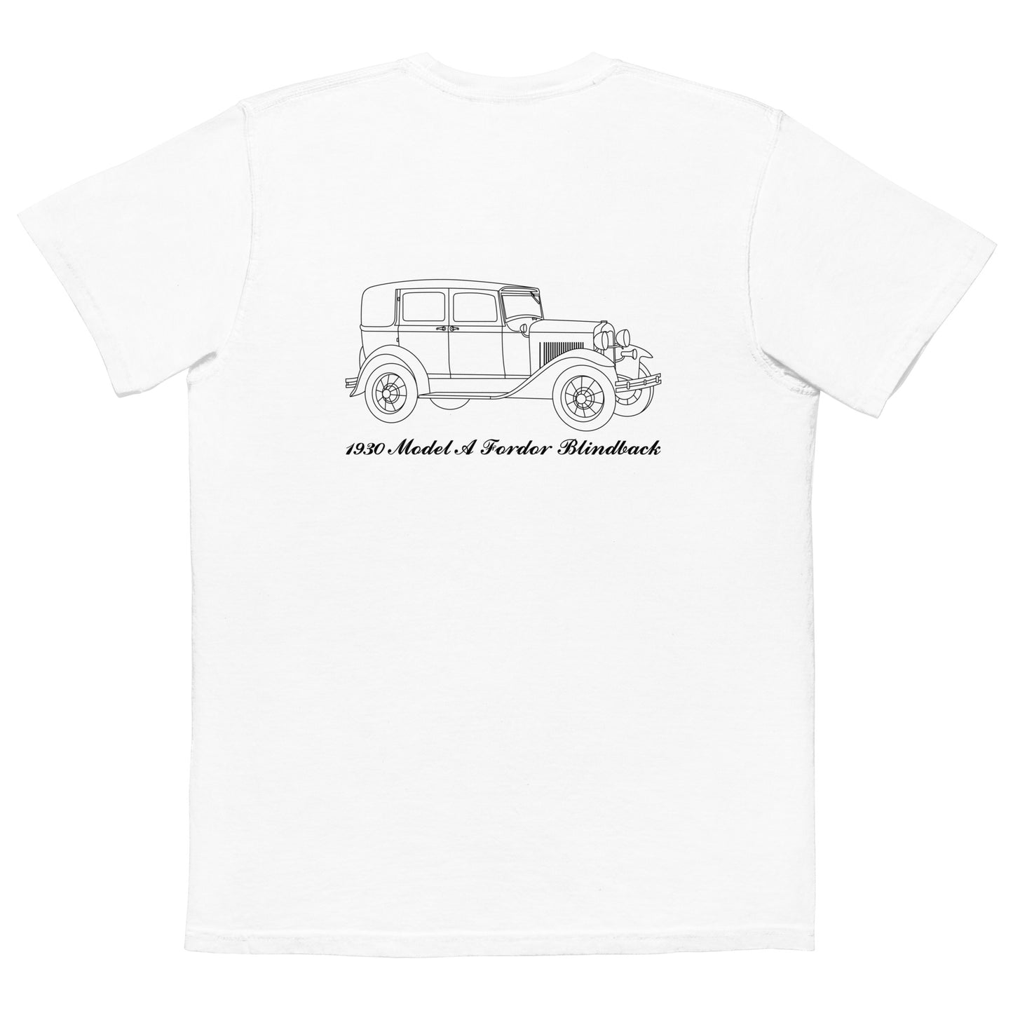 1930 De Luxe Fordor Sedan White Pocket T-Shirt