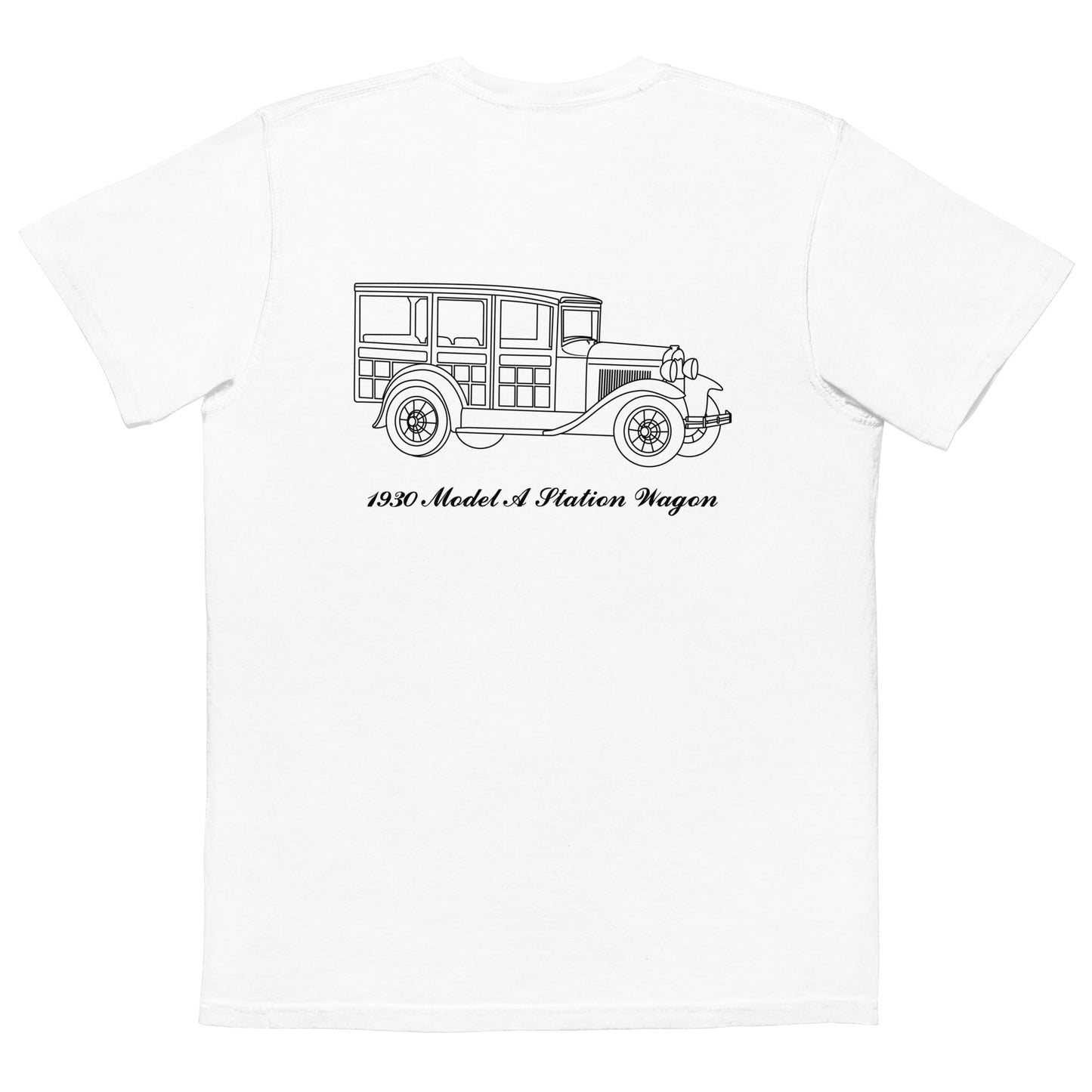 1930 Station Wagon White Pocket T-Shirt