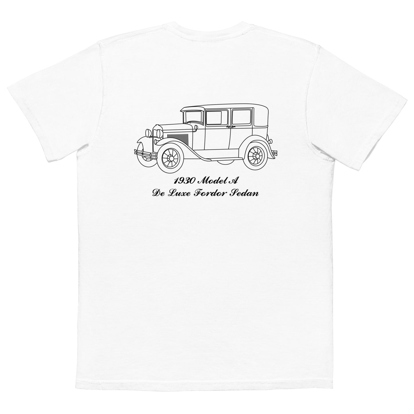 1930 De Luxe Fordor Sedan White Pocket T-Shirt