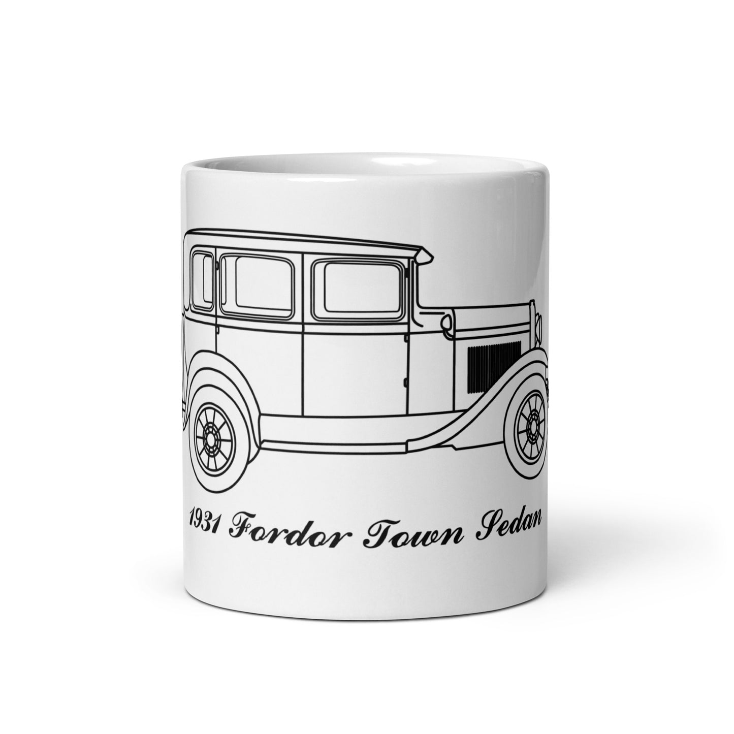 1931 Fordor Town Sedan White Mug