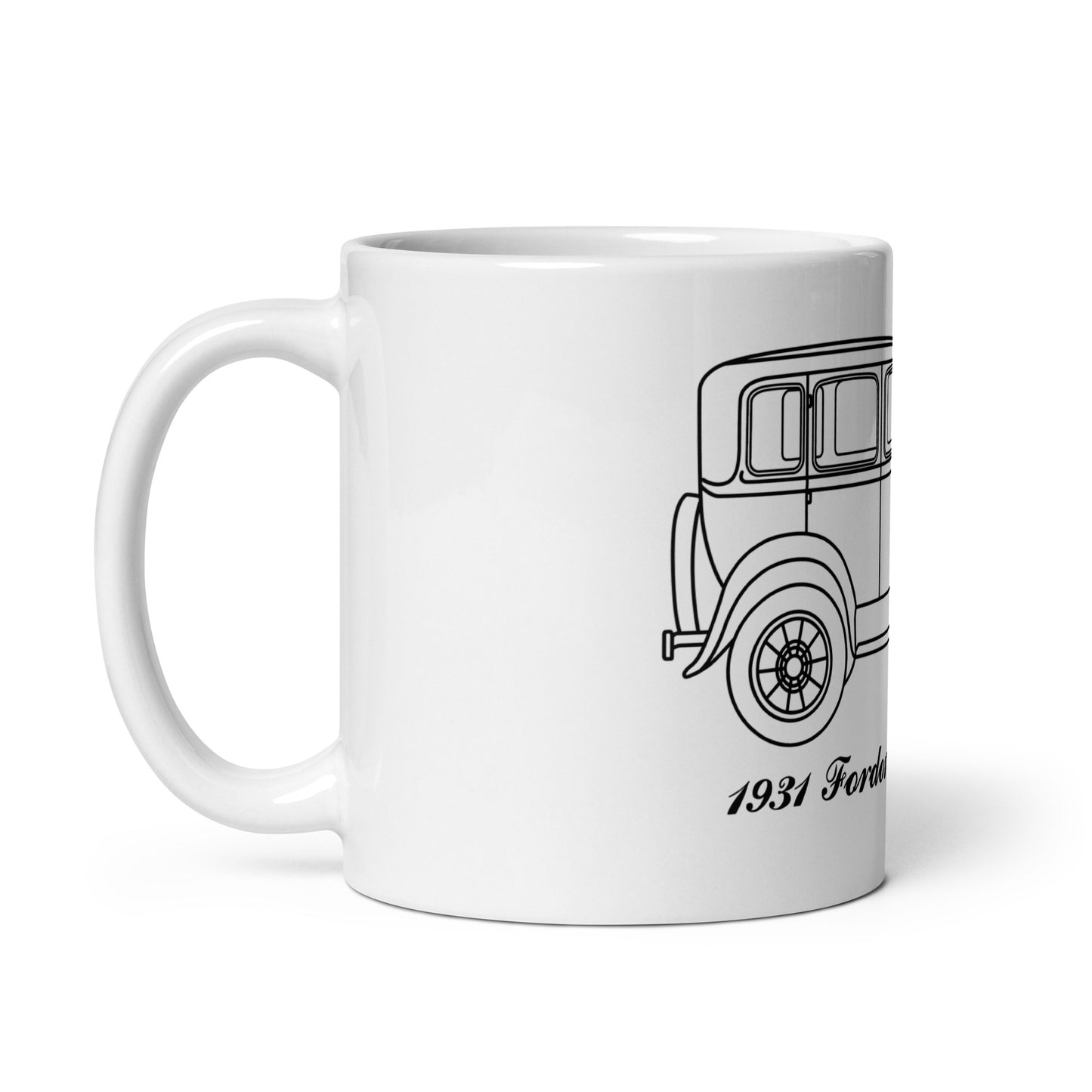 1931 Fordor Town Sedan White Mug